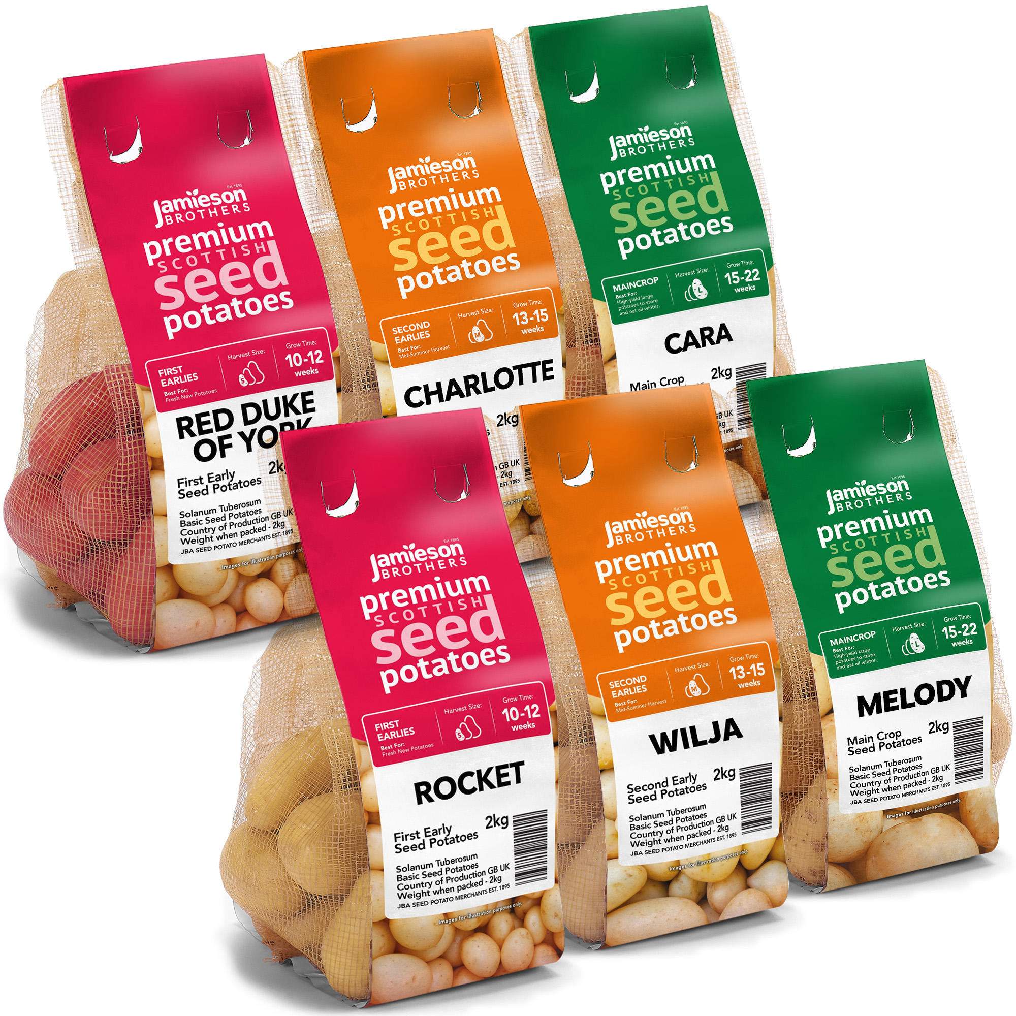 12kg Seed Potato Bundle – 6 Variety Collection (First Early 12kg Seed Potato Bundle – 6 Variety Collection (First Early