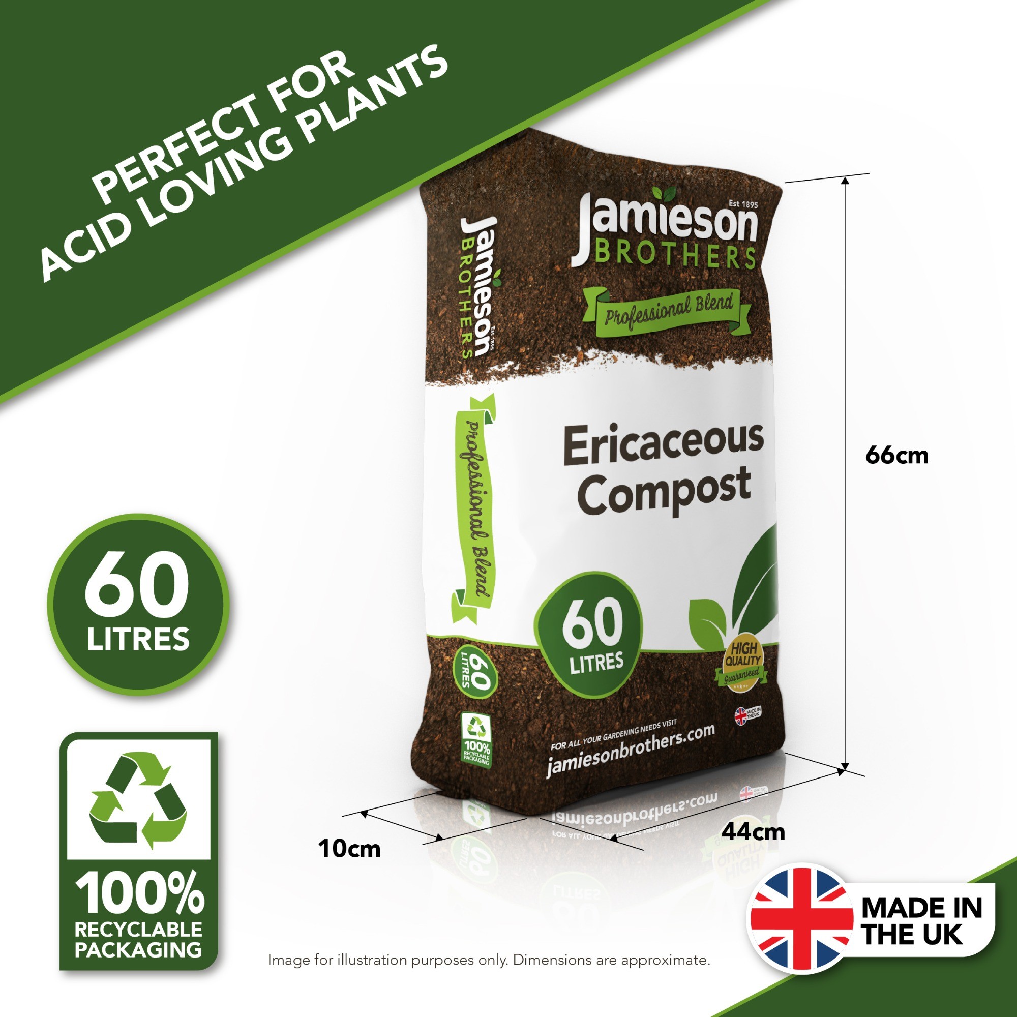Ericaceous Compost 60L for acid loving plants By Jamieson Brothers