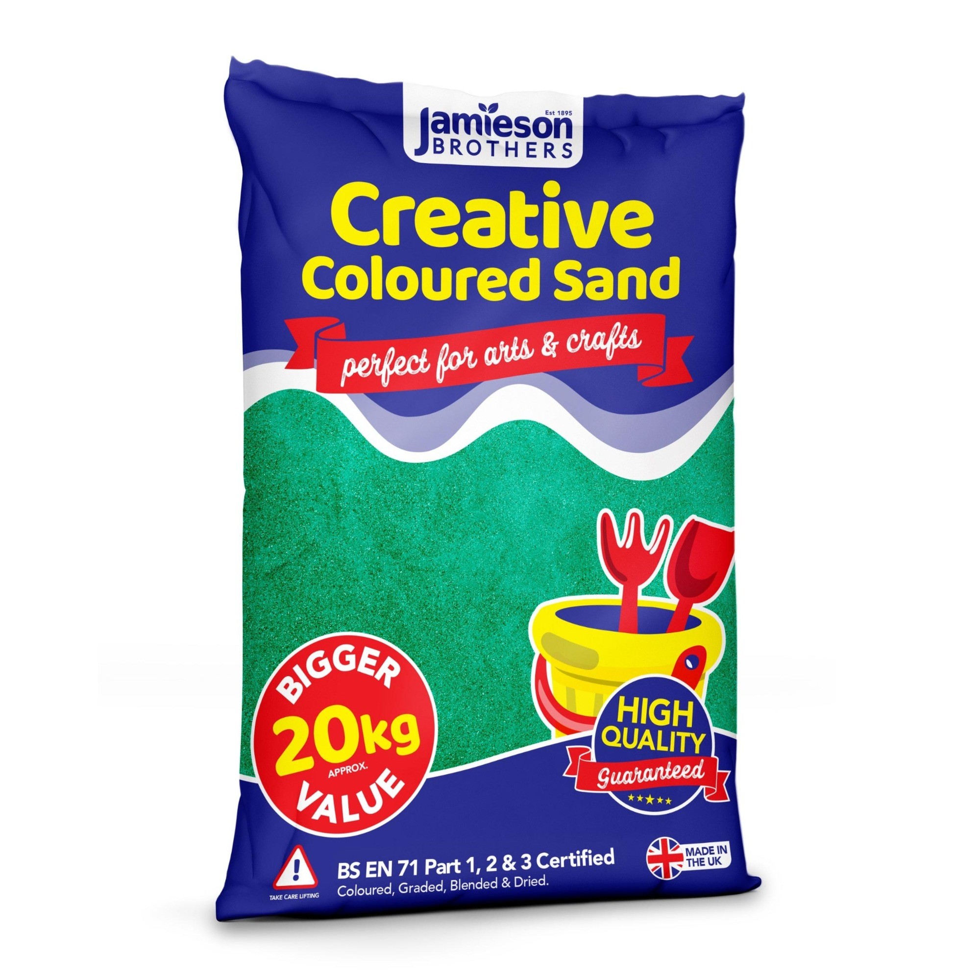 Green Coloured Dry Play Sand – Soft Sand for Kids – Make Sand Art, Arts ...