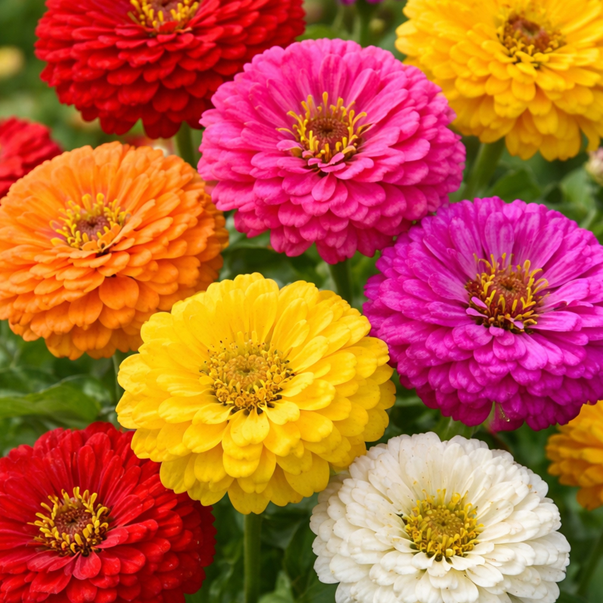 Zinnia Oklahoma Mix 50 Seeds | Vibrant Cut Flower Zinnias