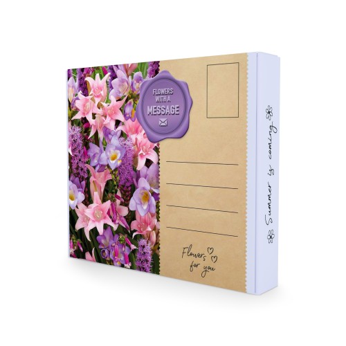 Postal Box - Flowers With A Message! (Liatris Spicata, Zephyranthus Robustus, Freesia Hybrid) 30x Spring Planting Flower Bulbs| Flower Bulbs for Planting Now UK | Plant Garden Outdoor | Gifting Box | Present Box