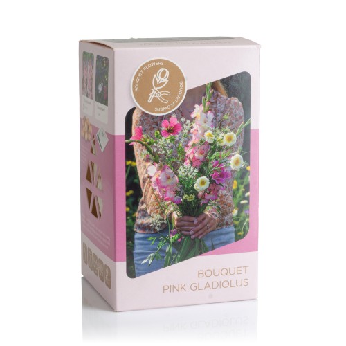 Bouquet Flowering - Pink Gladiolus Box (Dahlia Pinnata) 9x Spring Planting Flower Bulbs| Flower Bulbs for Planting Now UK | Plant Garden Outdoor