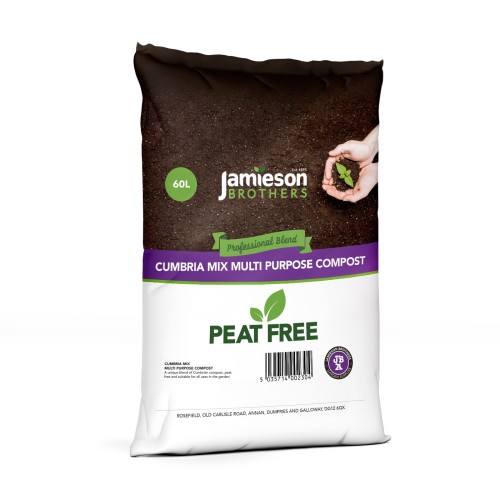 Peat Free Cumbrian Mix Multi Purpose Compost with Added John Innes 60L Professional Blend by Jamieson Brothers