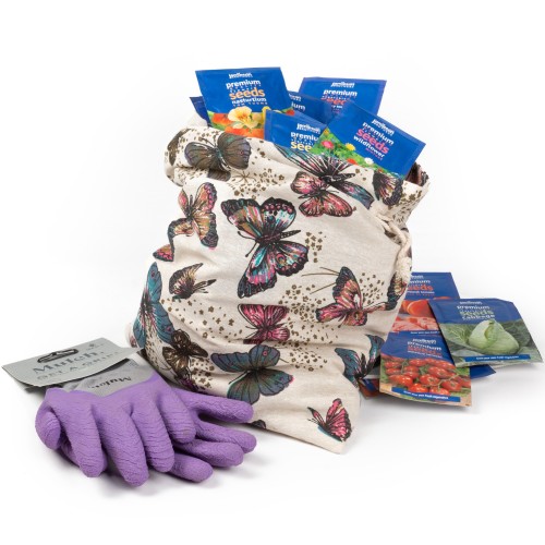 Gardening Gift Set (23,000 seeds Approx.) Mega Pack Flower Vegetable & Herb Seeds 57 Packs includes gloves By Jamieson Brothers