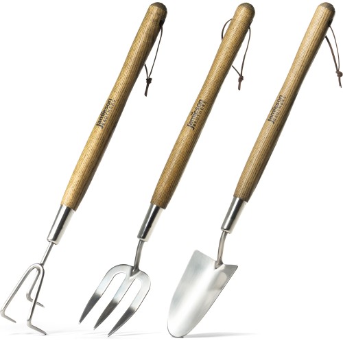 Gardening Stainless Steel Border Hand Fork, Border Hand Trowel and Border Cultivator 3 in 1 Garden Tool Set by Jamieson Brothers