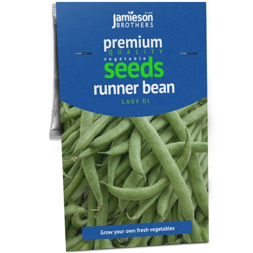Runner Bean Lady Di Vegetable Seeds (40g) by Jamieson Brothers