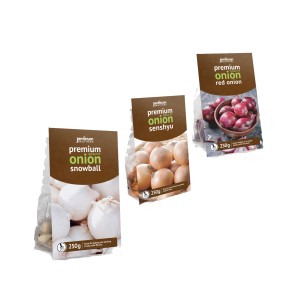 Mixed Winter Onion Sets 3x250gm (Snowball, Senshyu and Red) by Jamieson Brothers® -  Bulb Size 14/21