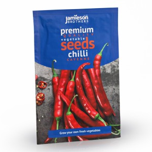 Chilli Cayenne Vegetable Seeds (Approx. 90 seeds) by Jamieson Brothers®