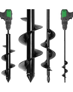 Auger Drill Bits for Planting Bulbs, Flowers, Vegetables, Potatoes, and Weed Remover - Twin Pack 8x30 & 4x22cm by Jamieson Brothers