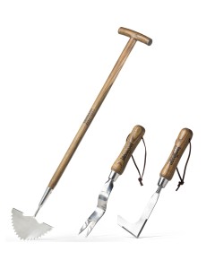 Gardening Stainless Steel Edging Iron, Hand Weed Remover Tool, Hand Daisy Grubber 3 in 1 Garden Tool Set By Jamieson Brothers