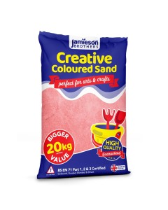 Peach Coloured Dry Play Sand – Soft Sand for Kids – Make Sand Art, Arts & Craft Sand – Non-Toxic & Non-Staining – Just Add Water to Make Playsand for Kids – Jamieson Brothers Creative Sand