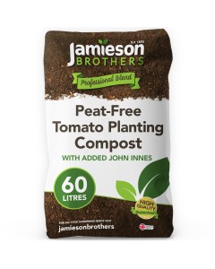 Peat-Free Tomato Compost with added John Innes 60L - 6 months feeding in this professional blend by Jamieson Brothers