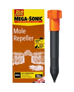 Mega-Sonic Mole Repeller – Humane Mole Deterrent for Lawns & Gardens | Sonic Mole Repeller, Alternative to Mole Trap & Mole Poison