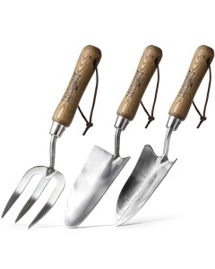 Gardening Stainless Steel Hand Trowel, Hand Fork and Transplanting Trowel 3 in 1 Garden Tool Set By Jamieson Brothers