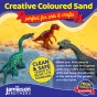 Green Coloured Dry Play Sand – Soft Sand for Kids – Make Sand Art, Arts & Craft Sand – Non-Toxic & Non-Staining – Just Add Water to Make Playsand for Kids – Jamieson Brothers Creative Sand