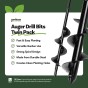 Auger Drill Bits for Planting Bulbs, Flowers, Vegetables, Potatoes, and Weed Remover - Twin Pack 8x30 & 4x22cm by Jamieson Brothers