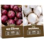 Winter Onion Set 2-Pack (500g, Approx 100 Bulbs) Red Winter and Snowball for Planting Now in UK Autumn by Jamieson Brothers