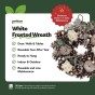 30cm Christmas Wreath for Front Door or Table Centre Realistic White Frosted Xmas Wreath with Xmas Baubles, Flowers, Berries and Pine Cones for Indoor & Outdoor Christmas Decor Home Decoration