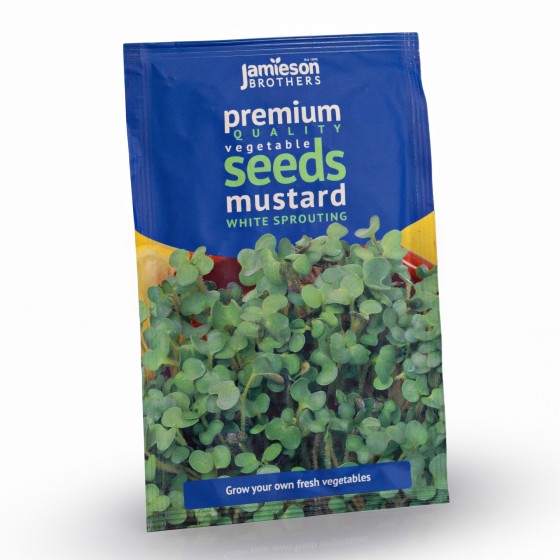 Mustard White Sprouting Herb Seeds (Approx.400 seeds) by Jamieson Brothers®
