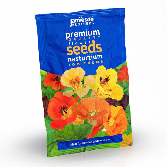 Jamieson Brothers® Nasturtium Tom Thumb Flower Seeds (Approx. 18 seeds)