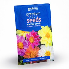 Dahlia Unwins Dwarf Mixed Flower Seeds (Approx. 55 seeds) by Jamieson Brothers