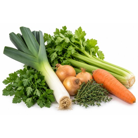 Classic French Soup & Stock Growing Kit – Yellow Winter Onions 250g, Leek Musselburgh, Celery Pascal, Parsley Plain Leaved 2, Thyme & Carrot Autumn King by Jamieson Brothers