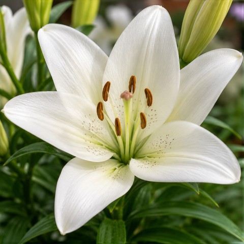 Lilium Asiatic White 2 Bulbs Ready for Planting Now in UK Autumn Outdoor Gardens