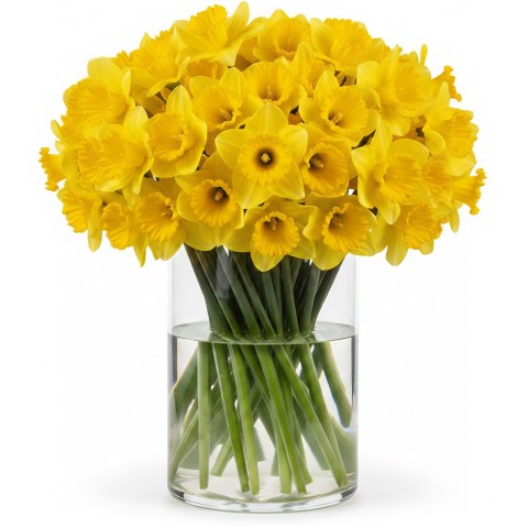 50 Freshly Cut Yellow Daffodils– Ready to Bloom | Perfect for Home Décor, Indoor Displays & Easter Gifts UK