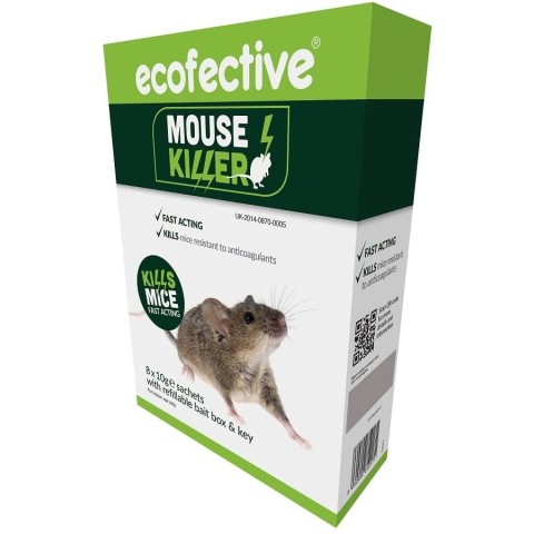 Ecofective Mouse Killer - 8 x10g sachet in box