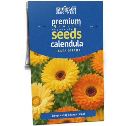 Calendula Fiesta Gitana – 1g Pot Marigold Seeds for Bright Summer Colour
