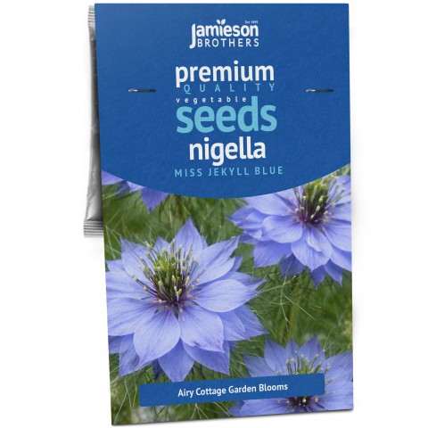 Nigella Miss Jekyll Blue – 1.5g Traditional Love-in-a-Mist Flower Seeds