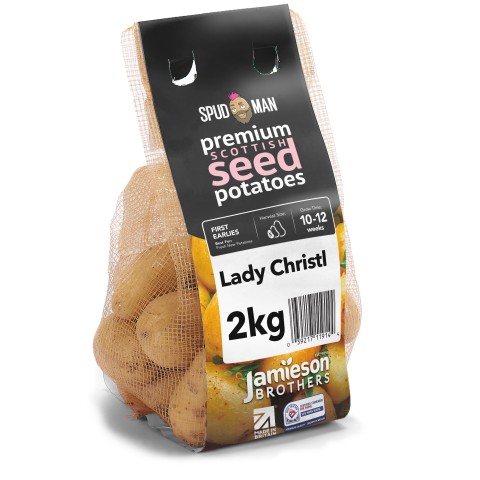 SpudMan Lady Christl 2kg (Approx. 20-25) Seed Potatoes, Ideal for Salads, Grows Approx. 200 Salad Potatoes