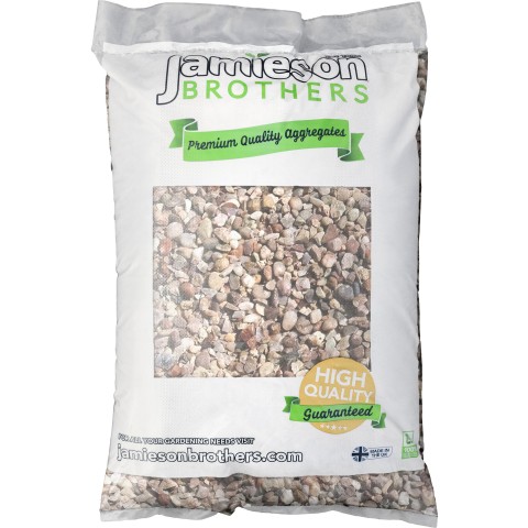 10mm Pink Pea Gravel 25kg Bag – Decorative Garden Stones for Display, Pots & Borders | Gravel for Garden Features & Plant Toppers by Jamieson Brothers