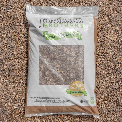 10mm Pink Decorative Garden Gravel Approx. 25kg  - By Jamieson Brothers 
