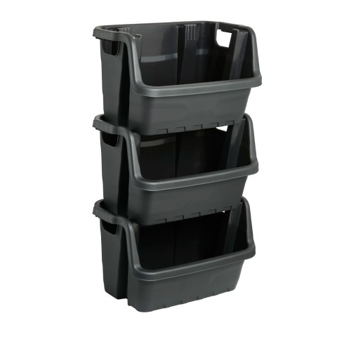 Strata Heavy Duty Stacking Crate x 3