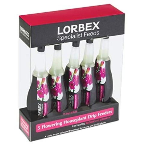 Lorbex Flowering Houseplant Drip Feeders - 5 x 30ml