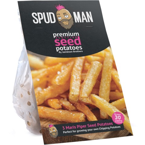 SpudMan 3 Maris Piper Seed Potatoes, Grows Approx. 30 Chipping Potatoes