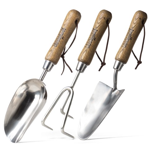 Gardening Stainless Steel Potting Scoop, Hand Trowel, Hand Cultivator  3 in 1 Garden Tool Set By Jamieson Brothers
