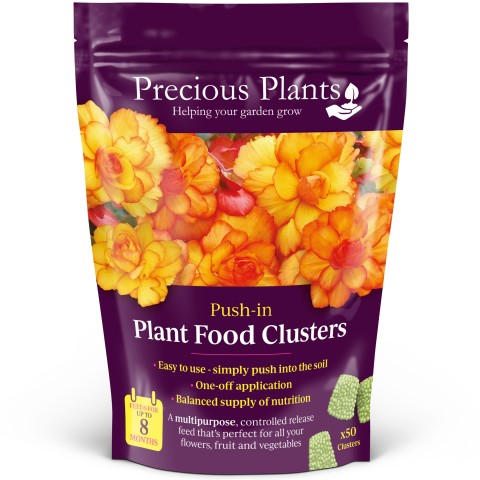 Precious Plants Push-In Plant Food Clusters 50 Pack – Easy Use Slow Release Fertiliser for Plants & Flowers – Pouch