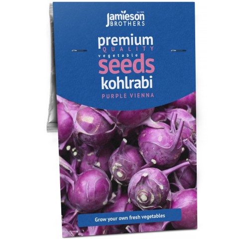Kohlrabi Purple Vienna Vegetable Seeds (Approx. 400 seeds) by Jamieson Brothers